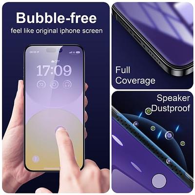 For iPhone 15 Pro Max 15 Pro + Full Cover Screen Protector+Dust Clean  Installing