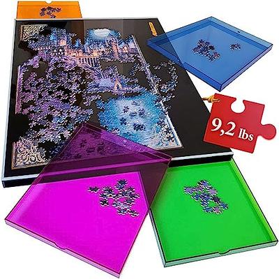 1000 Piece Non-Wood Jigsaw Puzzle Board with Drawers and Felt Fabric Cover  Mat, Portable Puzzle Table for Adults, Puzzle Tray, Small Size: 30×22 Inch