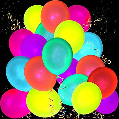 Neon Party Decorations Glow in the Dark Supplies Black Light Balloons  Streamers