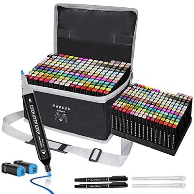 80 Colour Alcohol Based Art Markers, Permanent Art Marker Set in Two Colours, Suitable for Children and Adults for Drawing, Illustration, Sketching