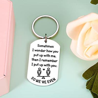 Keychain valentines day gifts for girlfriend boyfriends keyring Couple gifts  anniversary for him her keyring birthday wedding engagement gift I Love You  Gifts for husband wife - Yahoo Shopping