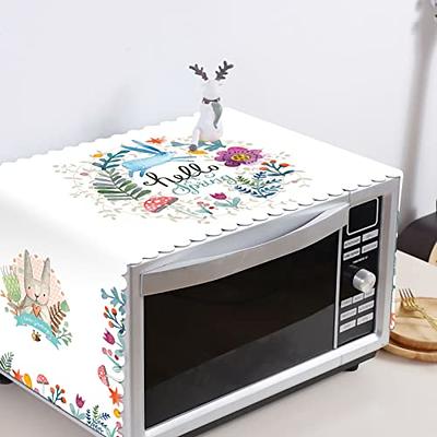 Microwave Oven Dust Cover, Dustproof Oil Proof Machine Protector Cute  Pattern Decorative Kitchen Appliance Cover Decor Nordic Style Simple Parts,  13.8 x 39.4in (Hello) - Yahoo Shopping