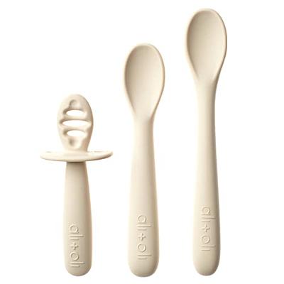 Ali+Oli (3pc) Silicone Spoon Set for Baby (Coco) Unbreakable Silicone Baby  Spoon, Baby Spoons Self Feeding 6 Months & Up, Self Feeding Baby Utensils,  Multi-stage Baby Feeding Spoon, Ergonomic Design - Yahoo