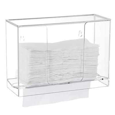 Acrylic Countertop Paper Towel Dispenser, Folded Paper Towel Dispenser  Clear Trifold Napkin Holder, Suitable for Z-fold, C-fold or MultiFold  Trifold