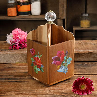 Ironwood Brown Acacia Wood Napkin Holder