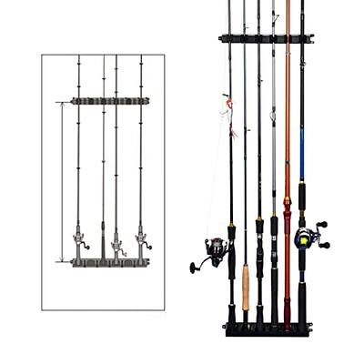 Horizontal Fishing Rod Rack Holders Wall Mounted 6 Rod Fishing Rod