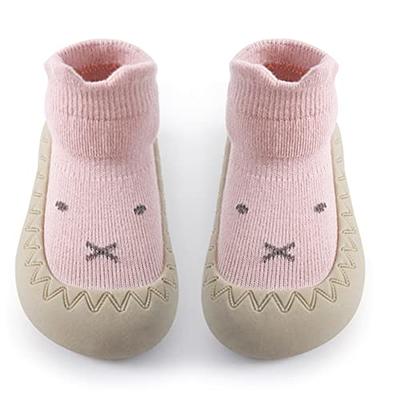 Exegawe Baby Sock Shoes Toddler Cartoon Soft Rubber Sole Non Slip Floor  Slipper for Girls First Walking (Pink Rabbit, Tag23/18-24 M) - Yahoo  Shopping