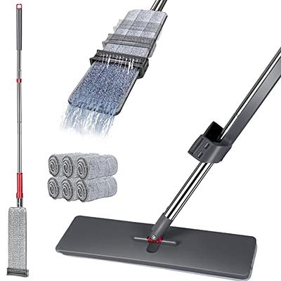 Floor Cleaning Flat Squeeze Mop and Bucket Hand Free Wringing