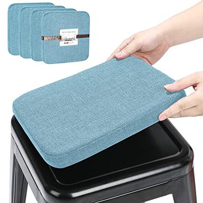 baibu Set of 2 Stool Cushion Rectangular, Super Breathable Saddle Stool  Cushions Bar Stool Cushion with Four Straps- 2 Pads Only (Mesh-Black