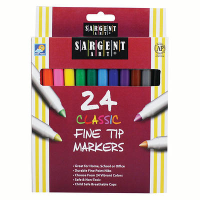 School Smart Art Marker, Conical Tip, Assorted Colors, Pack of 200