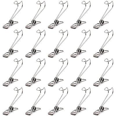 10 pcs Hook Clip Metal Tail Clips with Hooks Metal Spring Clip Hooks Metal  Clothes Clips Tool Hooks Stainless Steel Long Tail Clips with Hooks