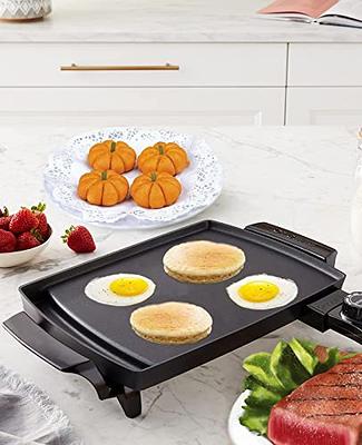 Compact Electric Griddle Nonstick - 4 Eggs or Pancakes At Once for  Breakfast (10 X 8) - Yahoo Shopping