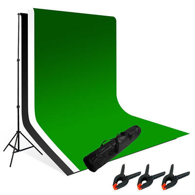 Linco AM169 Photo Video Studio Light Kit, 3 Color Backdrops (Black