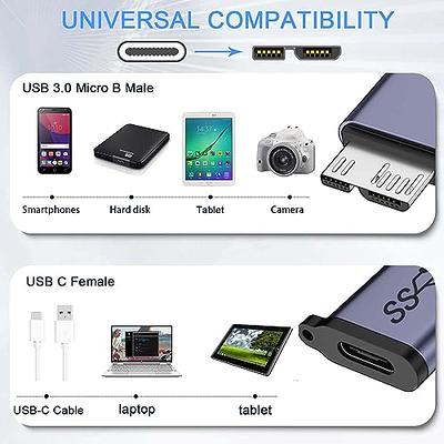 USB 3.0 Type 'C' Male to USB Micro 'B' Female Adapter