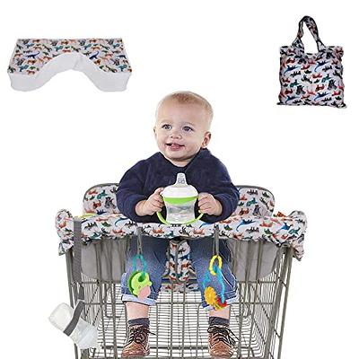 Binxy Baby 2-in-1 Cushy High Chair Cover and Shopping Cart Cover for Baby,  Comfortable Cover for Grocery Cart, Universal Fit Cart Cover for Babies