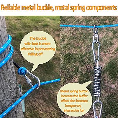 Dog Rope Toy with a Big Spring Pole, Strong Retractable Outdoor