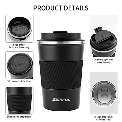 Gemful Insulated Tumbler With Handle, Straw & Lid - Keep Your