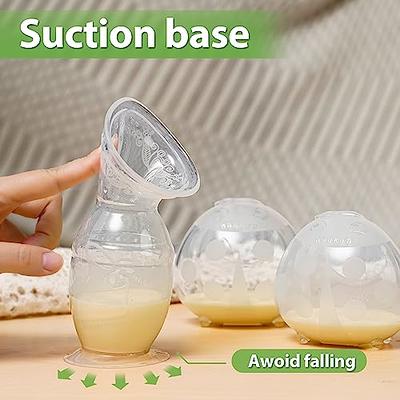 Silicone Breastfeeding Manual Breast Pump Milk Saver Suction, 2-in-1 Breast  Pump and Bottle Breast Milk Pump Storage Containers