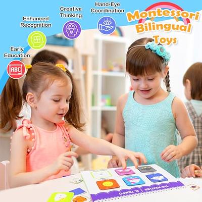 MDINGTD Montessori Toys for Toddlers, Newest Dinosaur Themes Busy Book for  Kids Toys Ages 3-5 Preschool Educational Learning Toys for 3-5 Year Olds