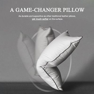 DWR Goose Feather Down Pillow for Sleeping 2 Pack, Queen Size