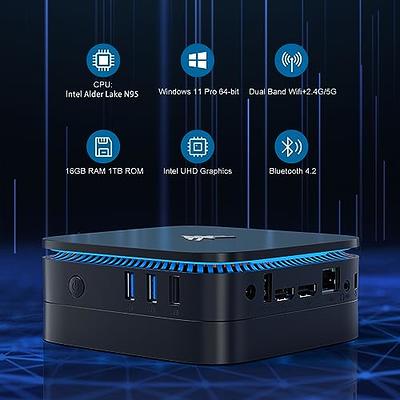 KAMRUI Mini PC, 12th Gen Intel Alder Lake-N100, 16Go DDR4 1TB M.2 SSD  4K/2xHDMI/WiFi 5/BT 4.2/Gigabit Ethernet 