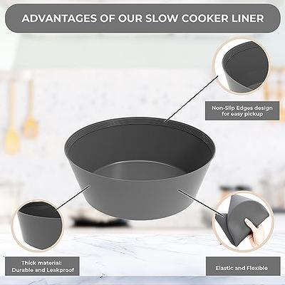 Silicone Slow Cooker Divider Liners, Reusable Leakproof Elite