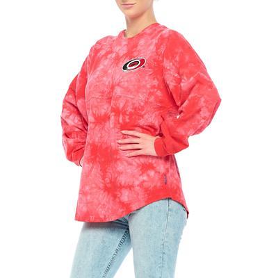 Women's Red Louisville Cardinals Hairpin Tie-Dye Cropped Tri-Blend