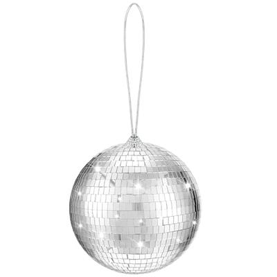 Hanging Disco Ball Ornament Party Supplies - 6Pcs Mirror Disco Ball Small  Disco