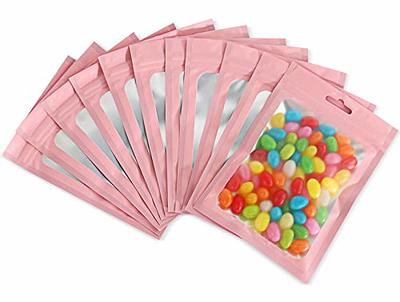 100-Pack Mylar Packaging Bags for Small Business Sample Bag Smell Proof Resealable Zipper Pouch Bags Jewelry Food Lip Gloss Eyelash Phone Case