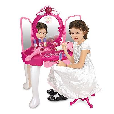 Vivee Styling Head Doll for Girls, 35pcs Children Makeup Pretend Playset Deluxe Hairstyle Head Makeup Toys with Hair Dryer Accessories, Newest