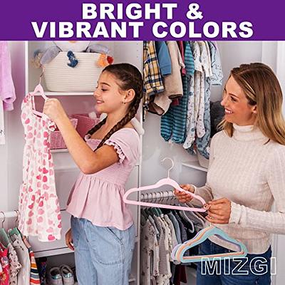  MIZGI Premium Kids Velvet Hangers (Pack of 50) with