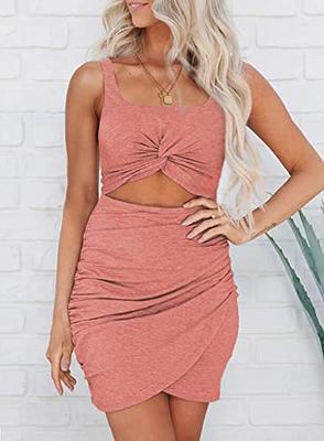 Acelitt Summer Dresses for Women 2024 Cut Out Beach Sundress Vegas
