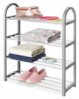 MAX Houser 6 Tier Shelf Hanging Closet Organizer, Closet Hanging Shelf with  2 Sturdy Hooks for Storage, Foldable (Grey)