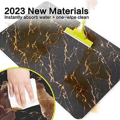 2023 Bath Stone Mat Luxury Diatomaceous Earth Shower Mat- Non-Slip Fast Drying  Mat for Kitchen