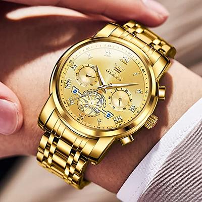 OLEVS Watch for Men Luxury Stainless Steel Men Quartz Wristwatches