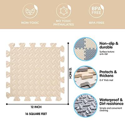 Tamiplay 16 Tiles Foam Play Mat for Baby, Soft & Safe Eva Foam