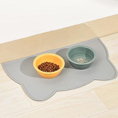 Silicone Pet Feeding Mat for Dogs and Cats, Waterproof Pet Food Mats Tray  with Edges, Non Slip Dog Cat Bowl Mat for Food and Water, Washable Pet Bowl  Mat Dog Placemats for