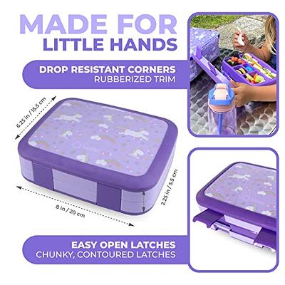 Bento Box with Insulated Lunch Bag, Ice Pack & Water Bottle Set for Kids -  5 Leakproof Compartments, Lunches or Snack Container Girls, Toddlers