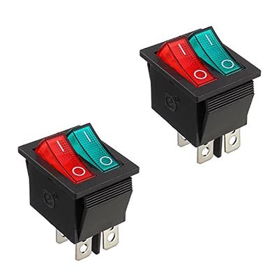 HUAREW 2Pcs Dual Boat Rocker Switch, ON/Off SPST 4 Pin 4 Position