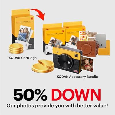 Kodak Mini Shot 2 Retro 2-in-1 Portable Instant Camera & Photo Printer  Yellow + 60 Sheets Bundle - Kamera Express