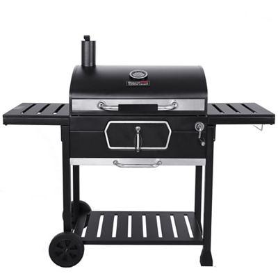 Royal Gourmet Charcoal Grill with Offset Smoker and Side Table