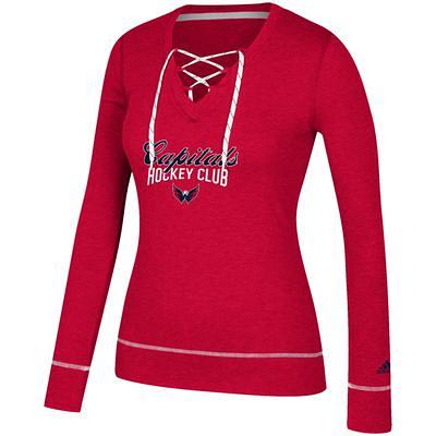 Fanatics Branded Women's Red Washington Nationals Official Logo Long Sleeve V-Neck T-Shirt - Red