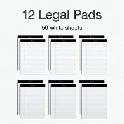 Oxford 8.5 x 11 Legal Pads, 12 Pack, Wide Ruled, White Paper, 50 Sheets Per  Writing Pad, Made in the USA (74030) - Yahoo Shopping