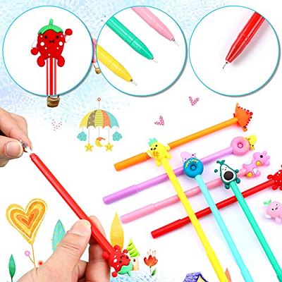 Cooapen 10 Pieces Cute Pens Cartoon Flower Pattern Pens Colored Gel Pen  0.5mm Fine Point Assorted Color Gel Ink Pens for School Office Kids  Students Present - Yahoo Shopping