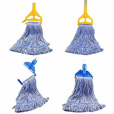 Rubbermaid Commercial Products Invader Fiberglass Wet Mop Handle, 60-Inch,  Blue, Heavy Duty Mop Head Replacement Handle for Industrial/Household Floor