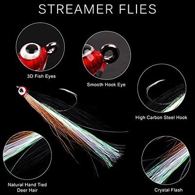 10pcs Clouser Minnow Fly Fishing Flies Lures Bucktail Teaser Fishing Hooks  Bass 