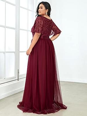 Ever Pretty burgundy bridesmaid dress, Burgundy Evening Dress, Uk Size 10 |  eBay