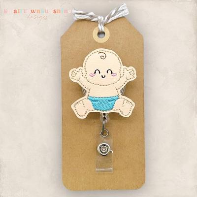 Happy Baby Boy Badge Reel, L&d Nurse Holder, Peds Co-Worker Gift