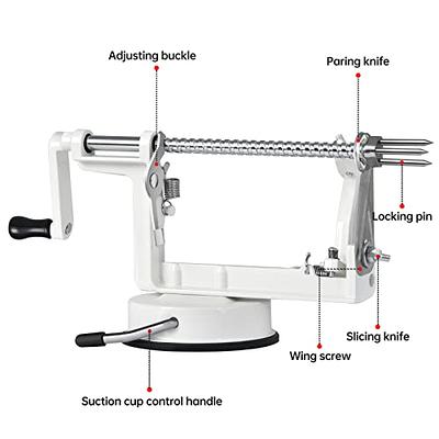 Apple Peeler Corer, Long lasting Chrome Cast Magnesium Alloy Apple Peeler  Slicer Corer with Stainless Steel Blades and Powerful Suction Base for  Apples and Potatoes(White) - Yahoo Shopping