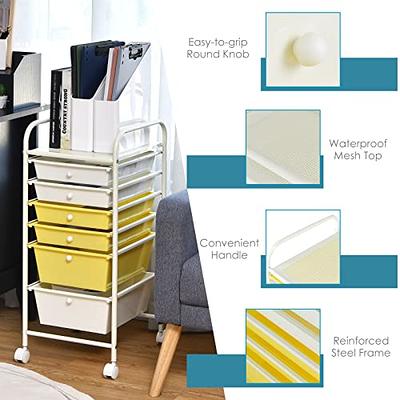  SILKYDRY Rolling Storage Cart with 4 Drawers, Crafts